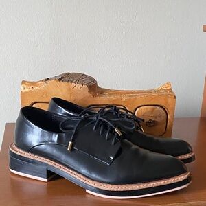 Zara Trafaluc Lace Up Pointed Toe Oxfords